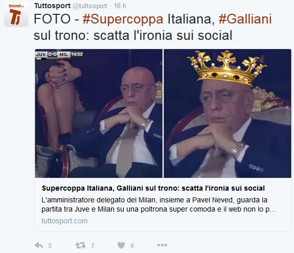 milanjuve supercoppa tweet tuttosport galliani trono